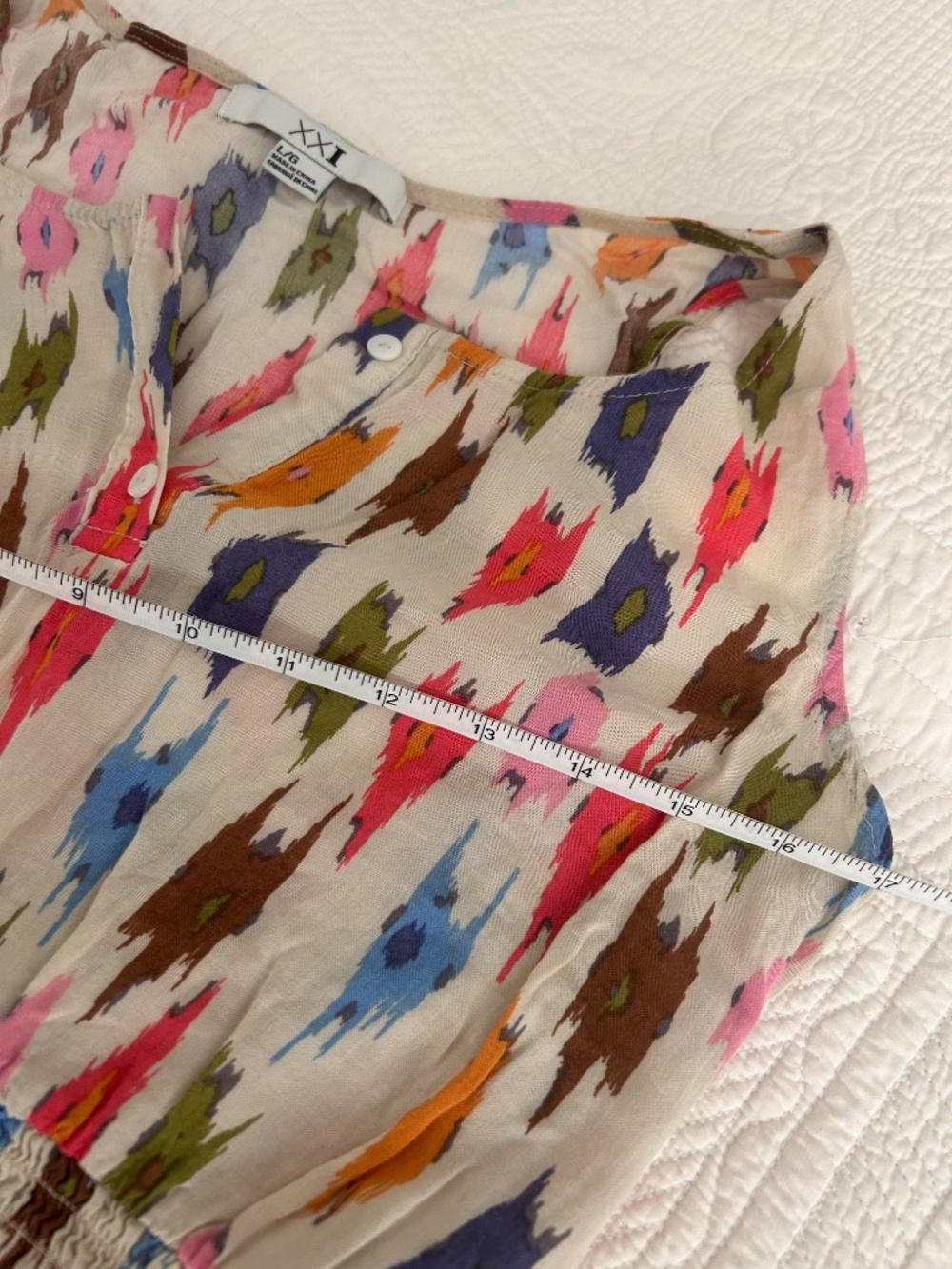 Spring Patterned Mini Dress With Pockets - Picture 6 of 9